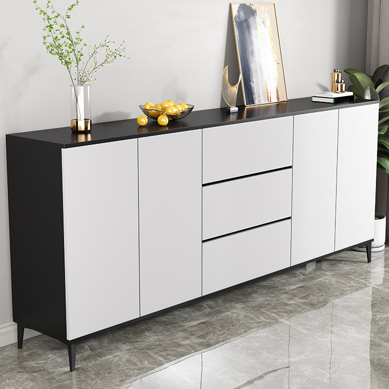 Glam Sideboard White Door and Drawer Dining Sideboard for Living Room