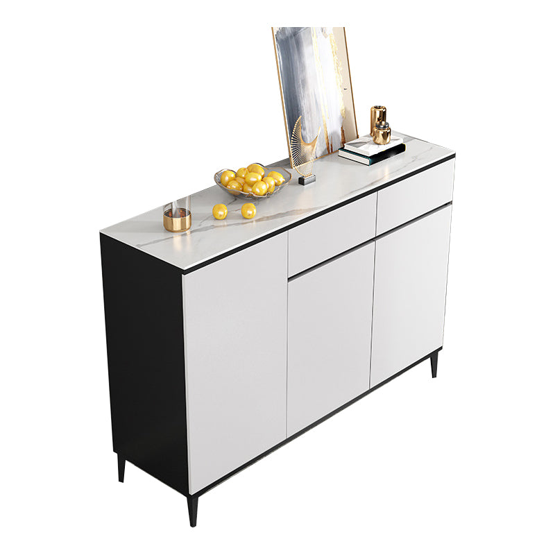 Glam Sideboard White Door and Drawer Dining Sideboard for Living Room