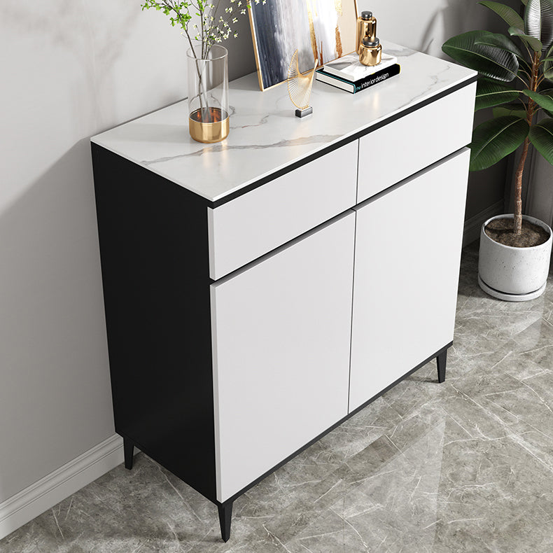 Glam Sideboard White Door and Drawer Dining Sideboard for Living Room