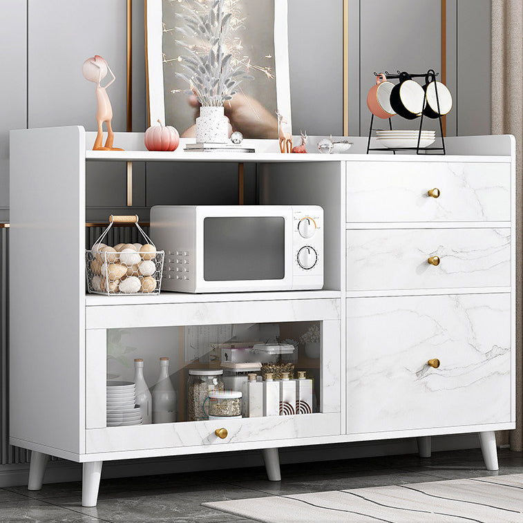 Modern Sideboard Drawer Wood with Door Sideboard for Living Room