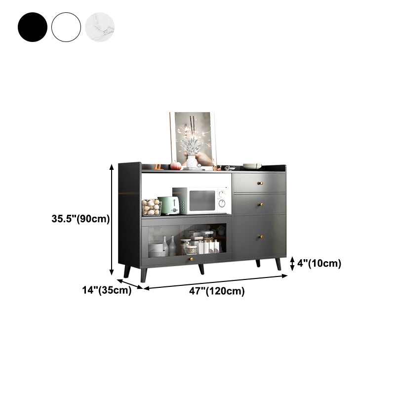 Modern Sideboard Drawer Wood with Door Sideboard for Living Room
