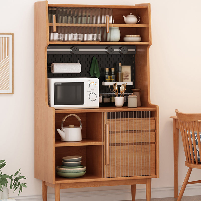 Wood Simple Cupboard 3 Drawer and Doors Kitchen Sideboard for Dining Room