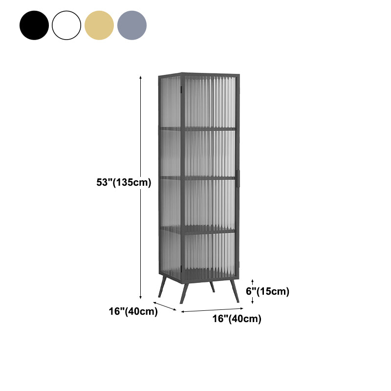 Living Room Metal Kitchen Server 54-inch Height Glass Door Dining Server