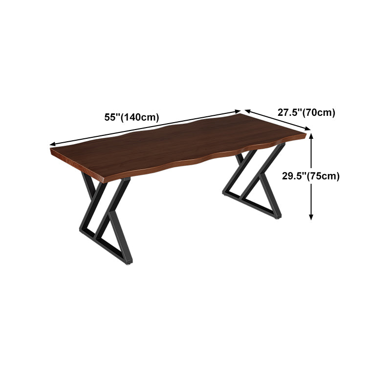 Free Form Meeting Table Solid Wood Simplicity Style Writing Desk