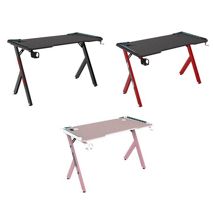 Contemporary Free Form Gaming Desk Manufactured Wood Desk for Office