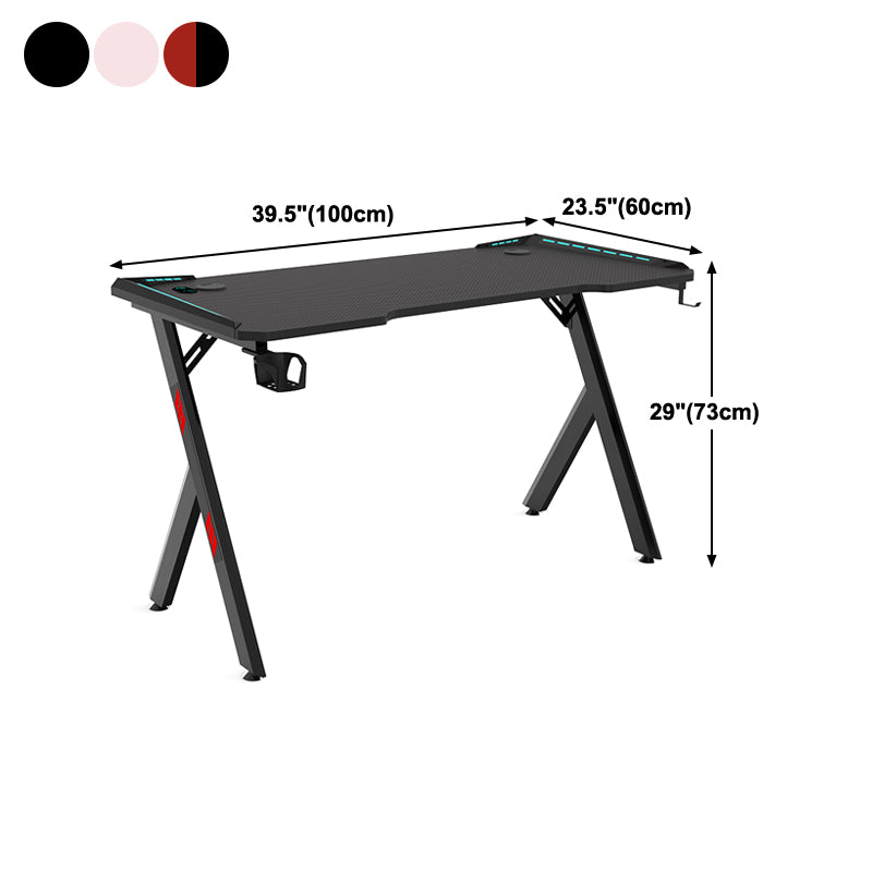 Contemporary Free Form Gaming Desk Manufactured Wood Desk for Office