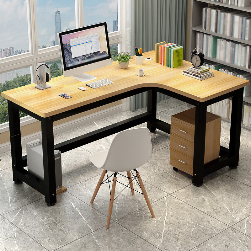 Home Contemporary Corner Desk Manufactured Wood H-Shape Base Desk