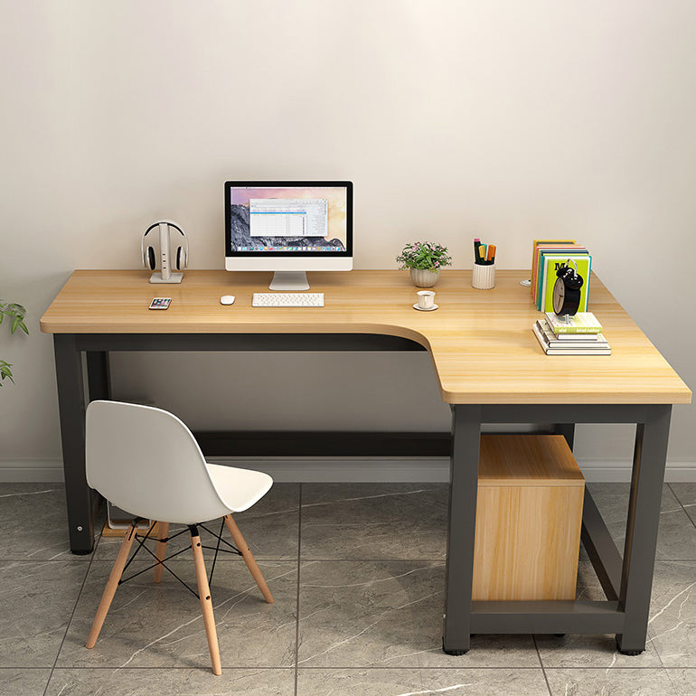 Home Contemporary Corner Desk Manufactured Wood H-Shape Base Desk