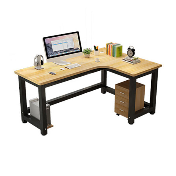 Home Contemporary Corner Desk Manufactured Wood H-Shape Base Desk