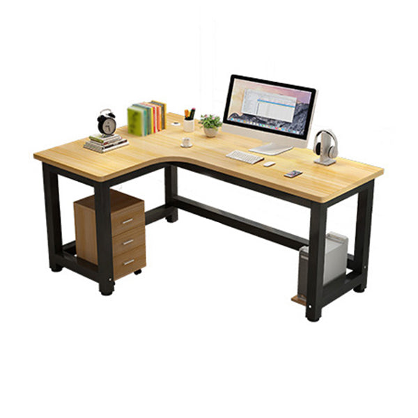 Home Contemporary Corner Desk Manufactured Wood H-Shape Base Desk