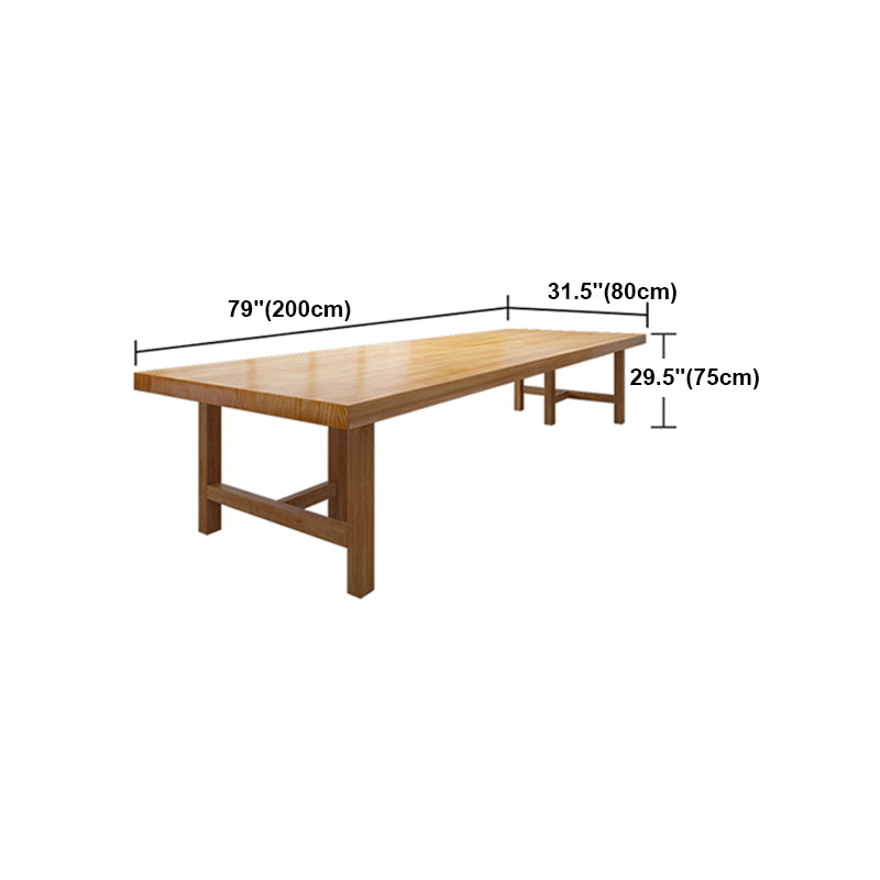 Solid Wood Rectangle Meeting Table Home Office Simplicity Writing Desk