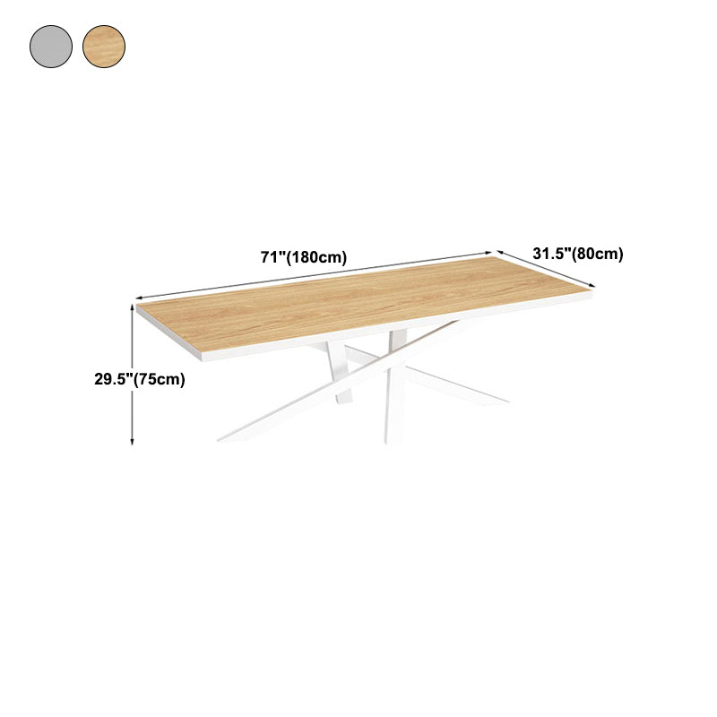 Glam Style Rectangular Office Desk Solid Wood Writing Desk for Office