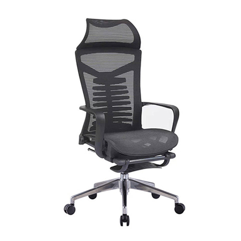 Modern Black Desk Chair with High Back and Swivel Home Office Chair