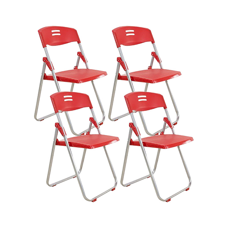 Modern Armless Conference Chair Plastic Low Back Folding Chair