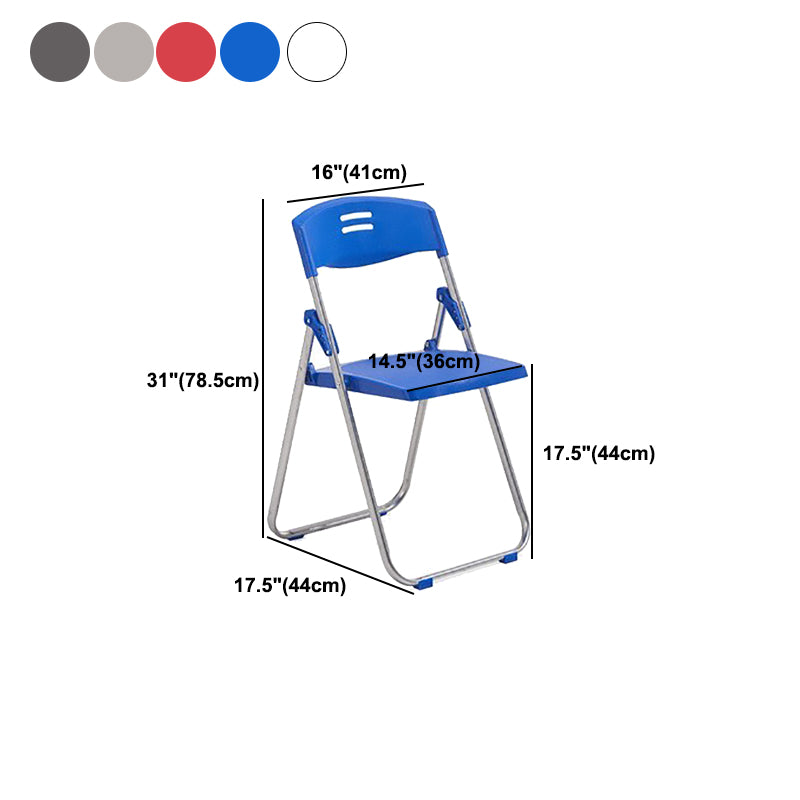 Modern Armless Conference Chair Plastic Low Back Folding Chair