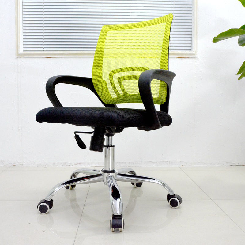 Fixed Arms Office Chair Contemporary Mid Back Home Task Chair