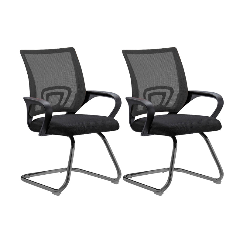 Fixed Arms Office Chair Contemporary Mid Back Home Task Chair