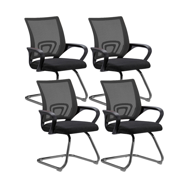 Fixed Arms Office Chair Contemporary Mid Back Home Task Chair