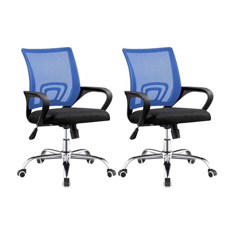 Fixed Arms Office Chair Contemporary Mid Back Home Task Chair