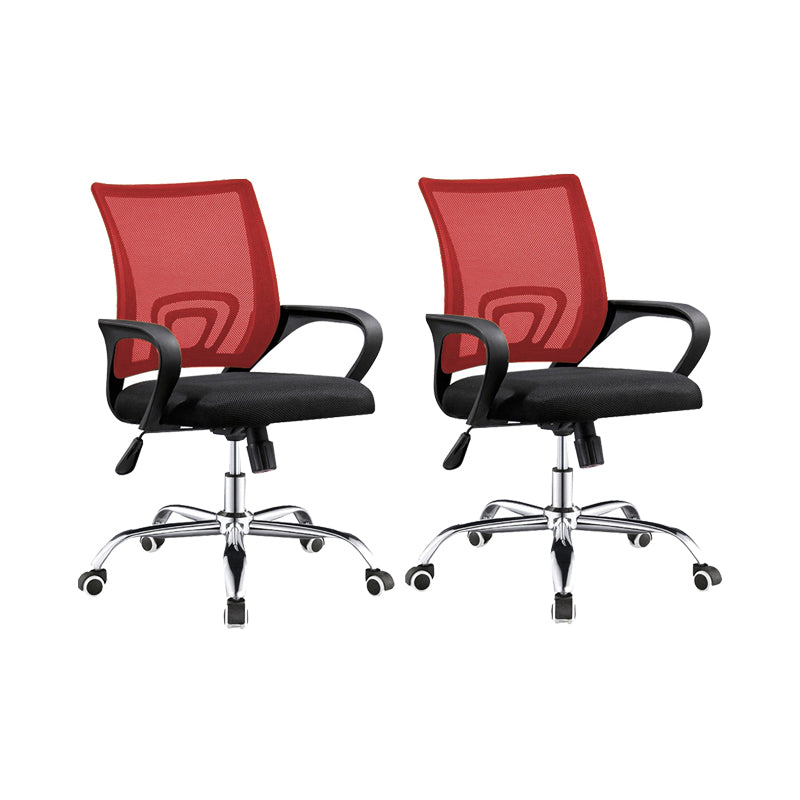 Fixed Arms Office Chair Contemporary Mid Back Home Task Chair