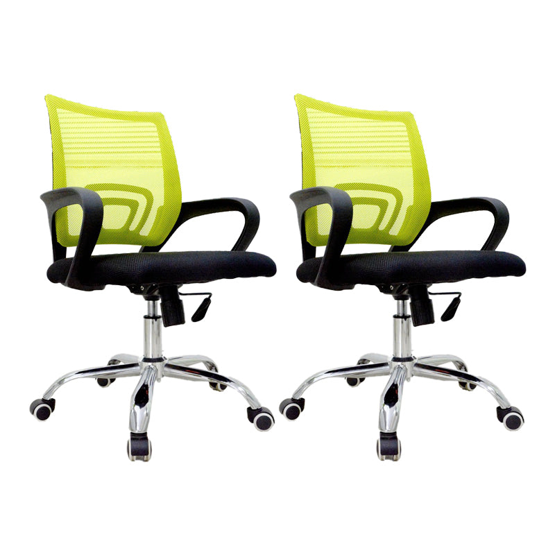 Fixed Arms Office Chair Contemporary Mid Back Home Task Chair