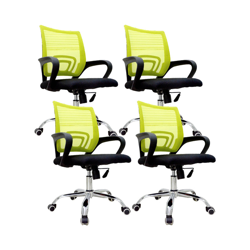 Fixed Arms Office Chair Contemporary Mid Back Home Task Chair