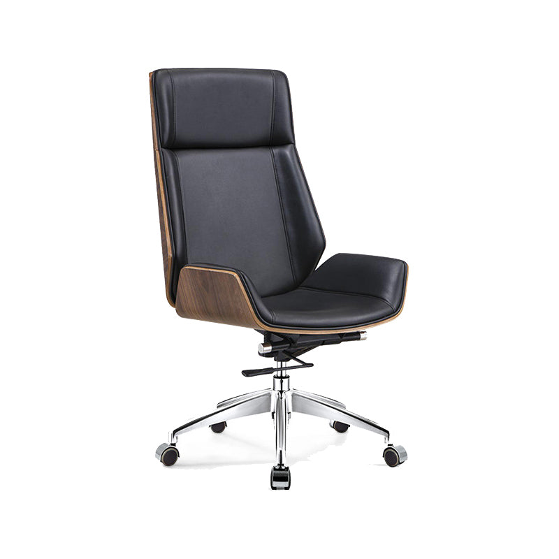 Armless Office Chair with Chrome Metal Frame Modern Computer Desk Chair