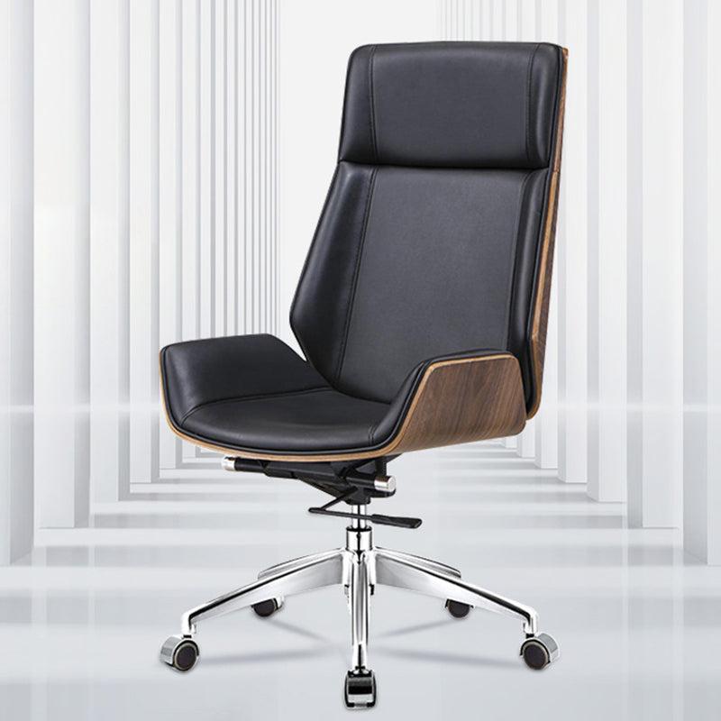 Armless Office Chair with Chrome Metal Frame Modern Computer Desk Chair