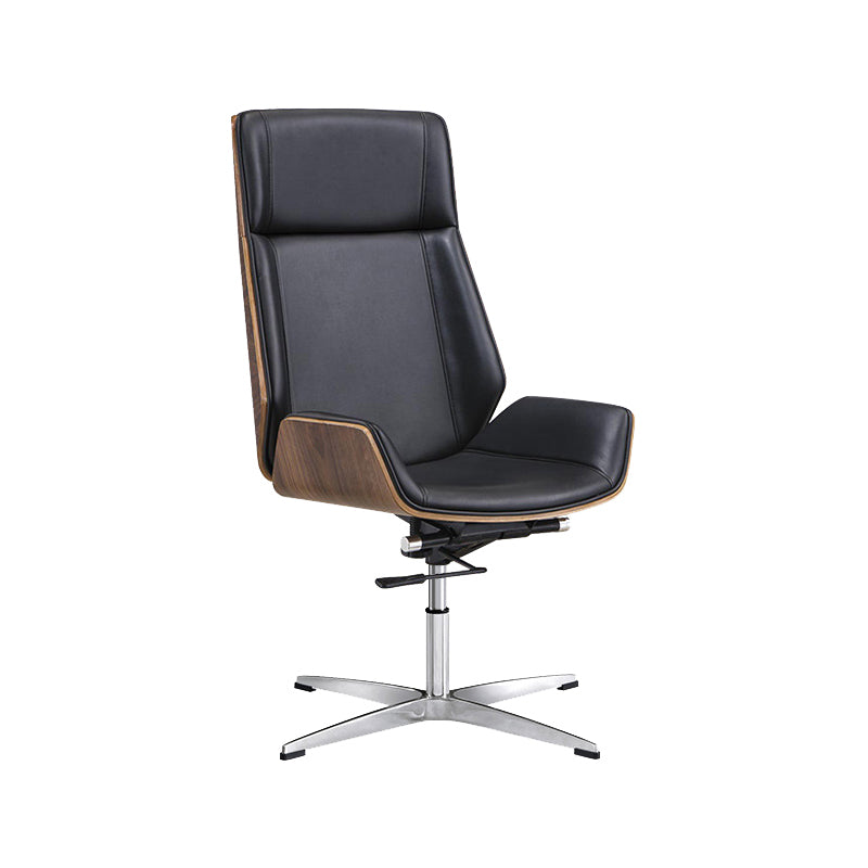 Armless Office Chair with Chrome Metal Frame Modern Computer Desk Chair