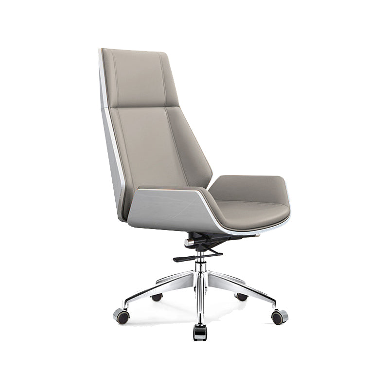 Armless Office Chair with Chrome Metal Frame Modern Computer Desk Chair