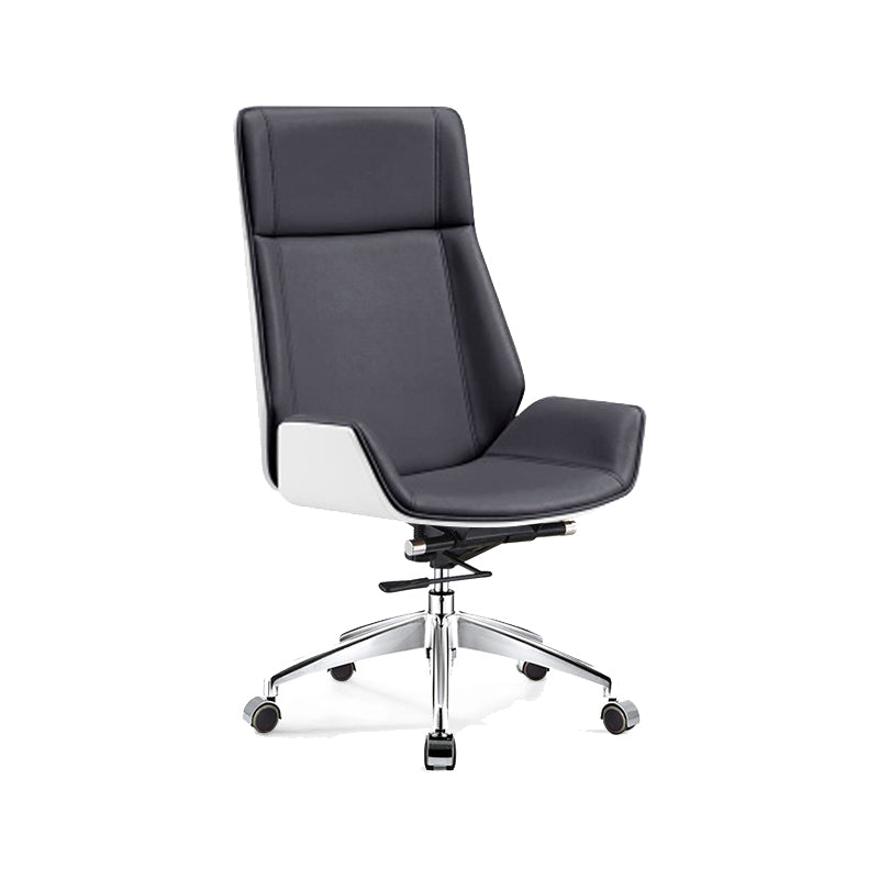 Armless Office Chair with Chrome Metal Frame Modern Computer Desk Chair