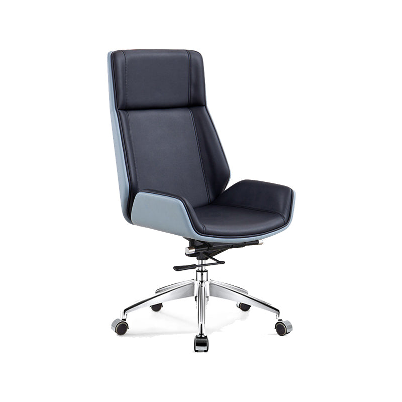 Armless Office Chair with Chrome Metal Frame Modern Computer Desk Chair