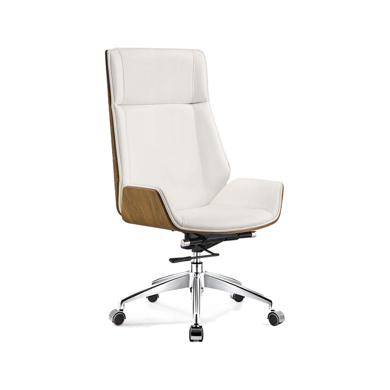 Armless Office Chair with Chrome Metal Frame Modern Computer Desk Chair