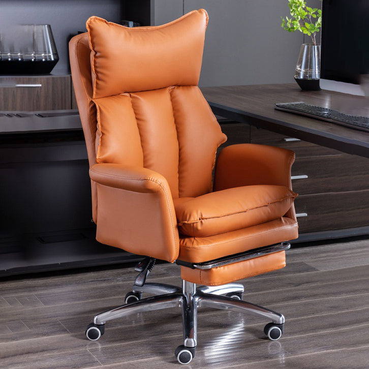 Upholstered Task Chair with Padded Arms Modern Office Chair with Wheels