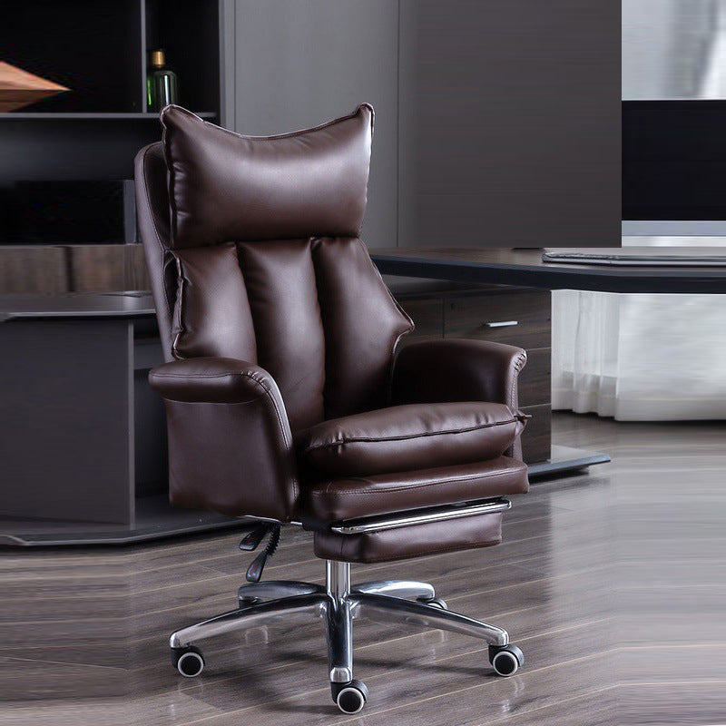 Upholstered Task Chair with Padded Arms Modern Office Chair with Wheels