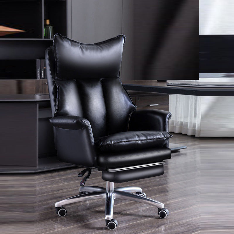 Upholstered Task Chair with Padded Arms Modern Office Chair with Wheels