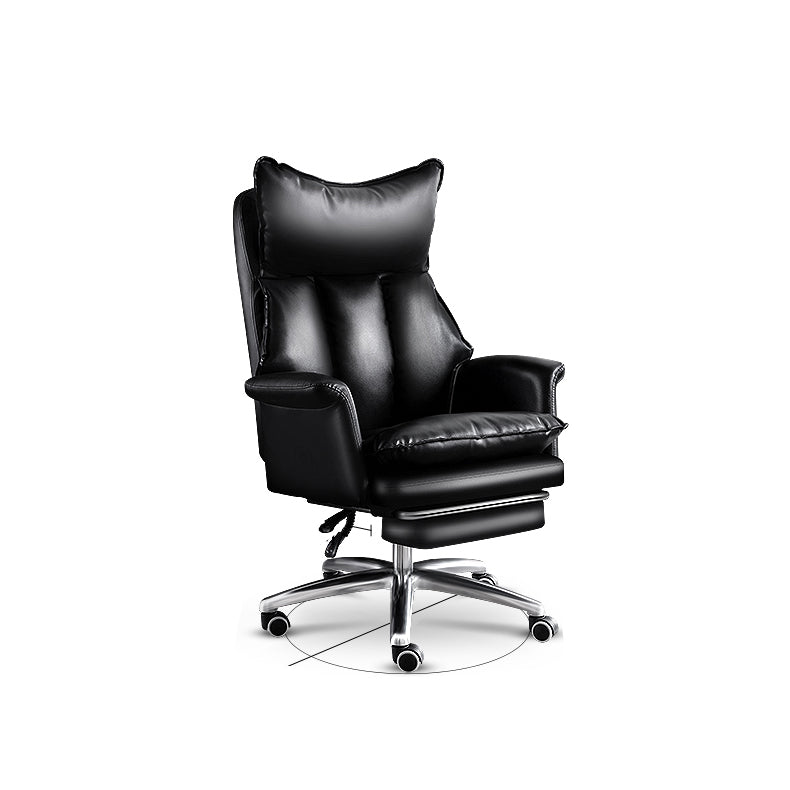 Upholstered Task Chair with Padded Arms Modern Office Chair with Wheels