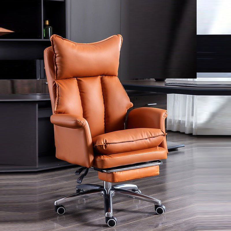 Upholstered Task Chair with Padded Arms Modern Office Chair with Wheels