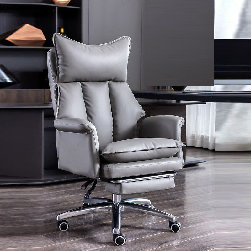 Upholstered Task Chair with Padded Arms Modern Office Chair with Wheels