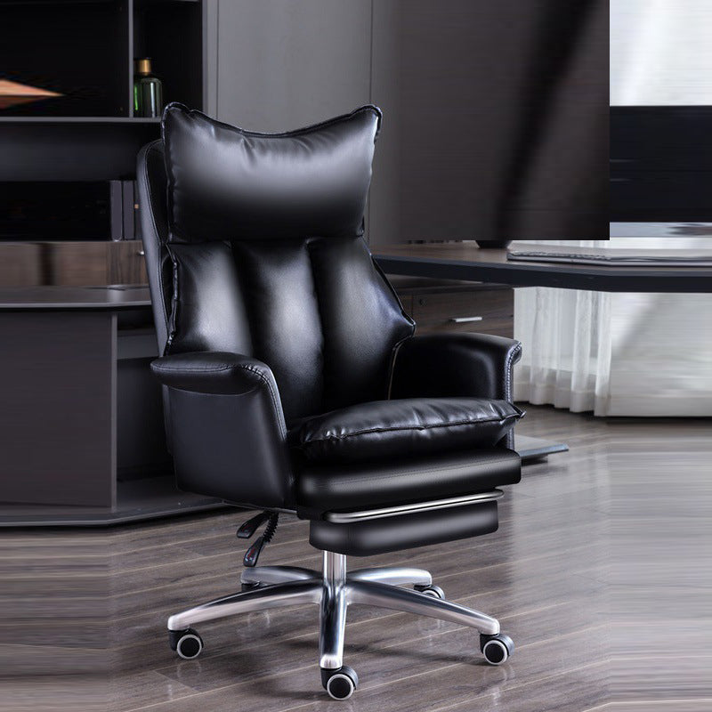 Upholstered Task Chair with Padded Arms Modern Office Chair with Wheels