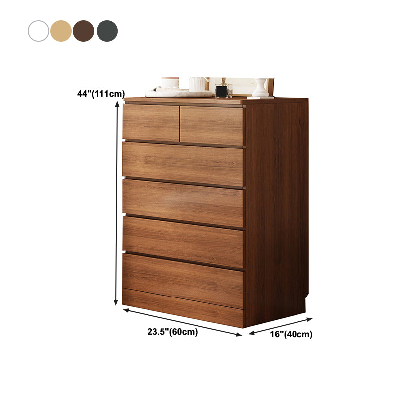 Modern Bedroom Storage Chest Wooden Chest Dresser with 3 / 4 / 5 / 6 Drawers