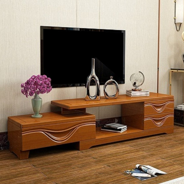 Engineered Wood TV Media Console Traditional TV Media Stand with Drawers