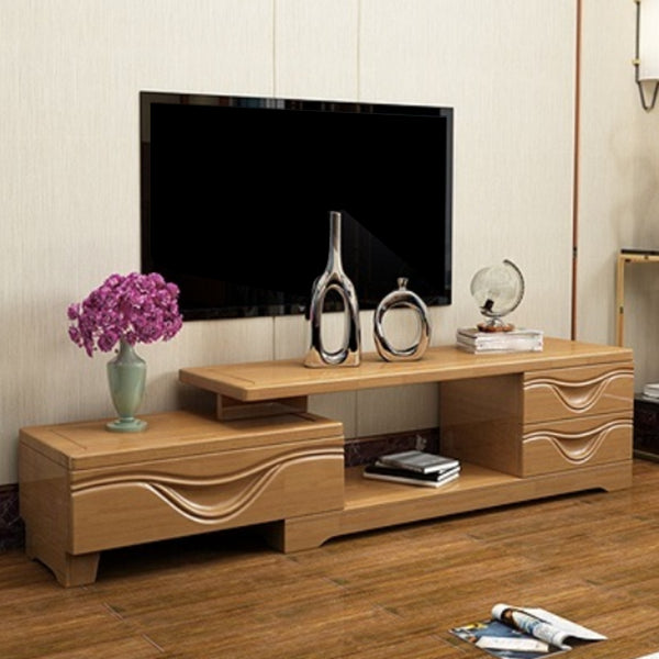 Engineered Wood TV Media Console Traditional TV Media Stand with Drawers