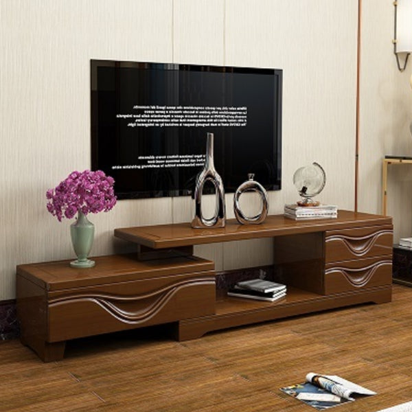 Engineered Wood TV Media Console Traditional TV Media Stand with Drawers