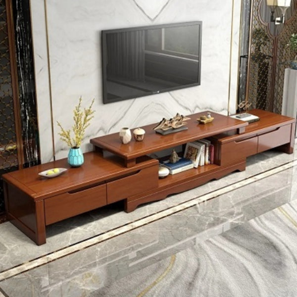 Engineered Wood TV Media Console Traditional TV Media Stand with Drawers