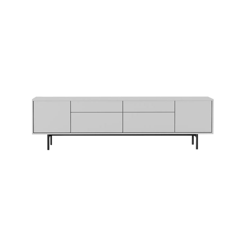 Industrial Enclosed Storage TV Stand Wooden Rectangle TV Cabinet with Splayed Legs