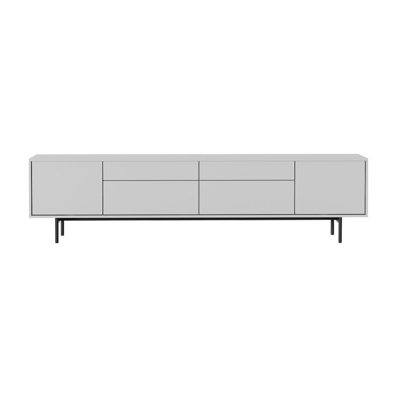 Industrial Enclosed Storage TV Stand Wooden Rectangle TV Cabinet with Splayed Legs