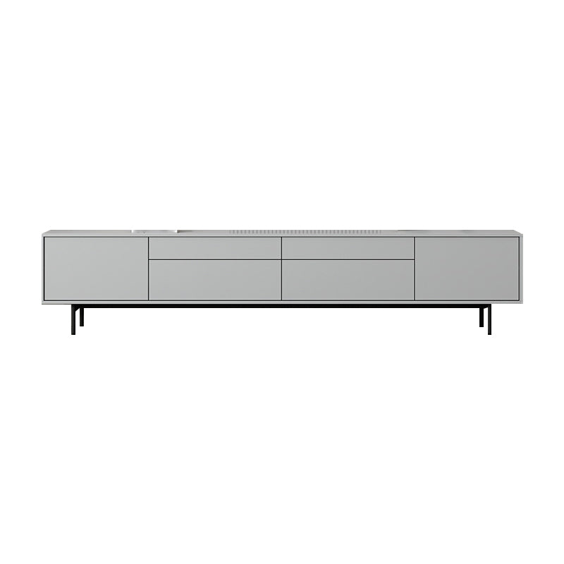 Industrial Enclosed Storage TV Stand Wooden Rectangle TV Cabinet with Splayed Legs