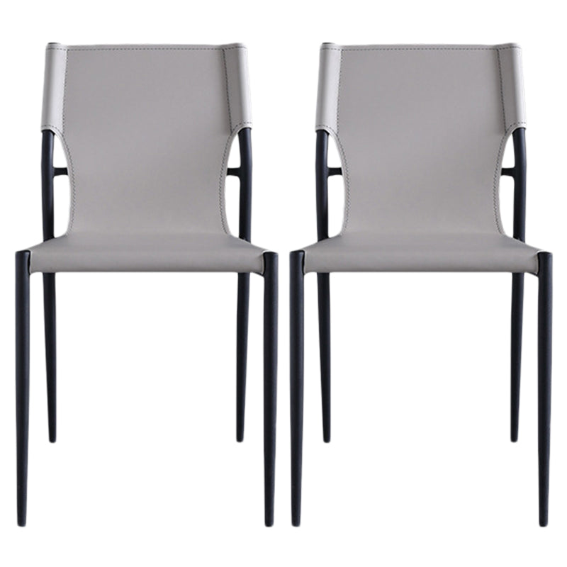 Modern Style Metal Chairs Armless Chair for Kitchen with Metal Legs