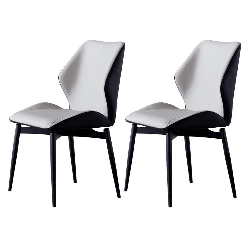 Contemporary Style Chairs Armless Chair with Metal Legs for Kitchen